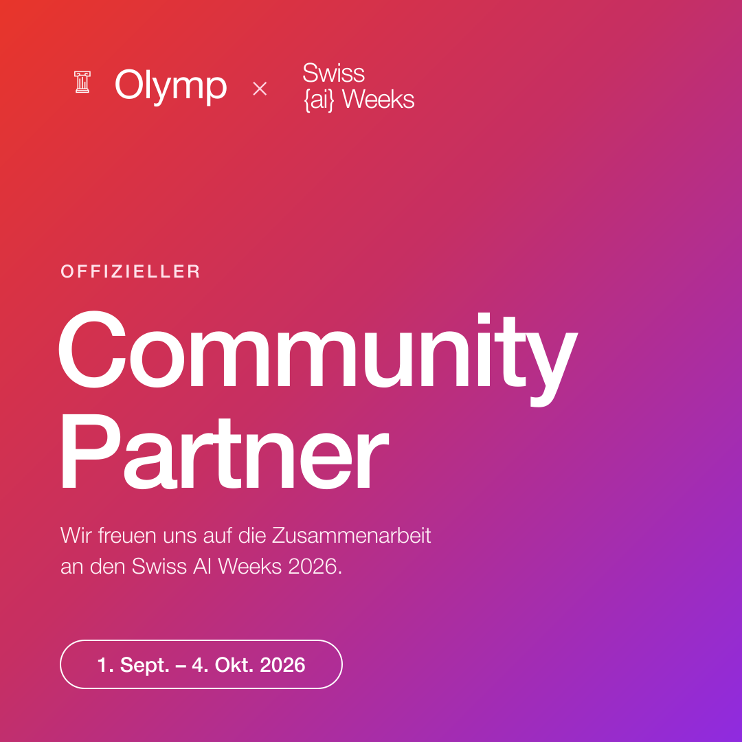 Olymp AG ist Community Partner der Swiss AI Weeks 2026